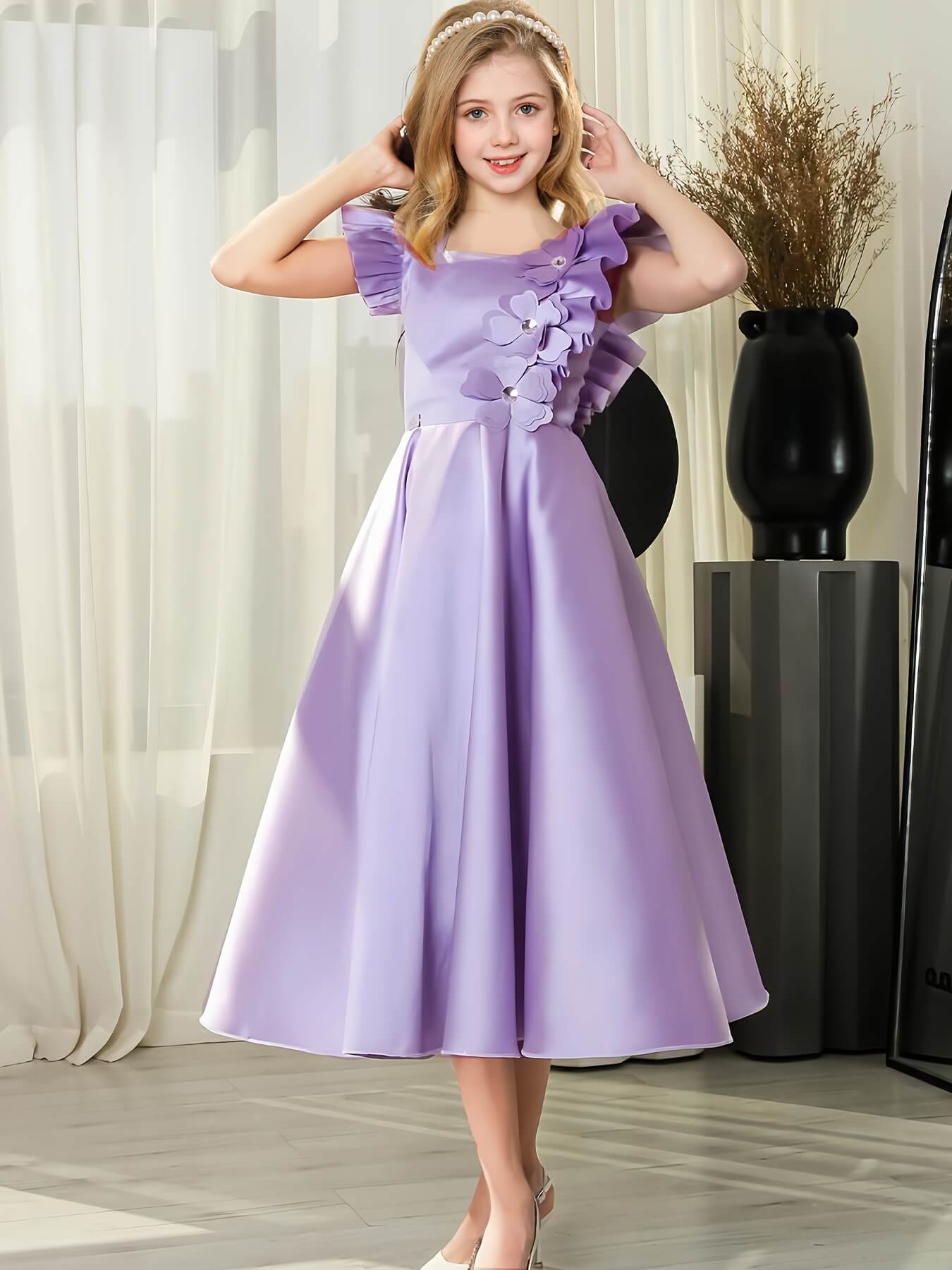 Flower girl fashion dresses lavender