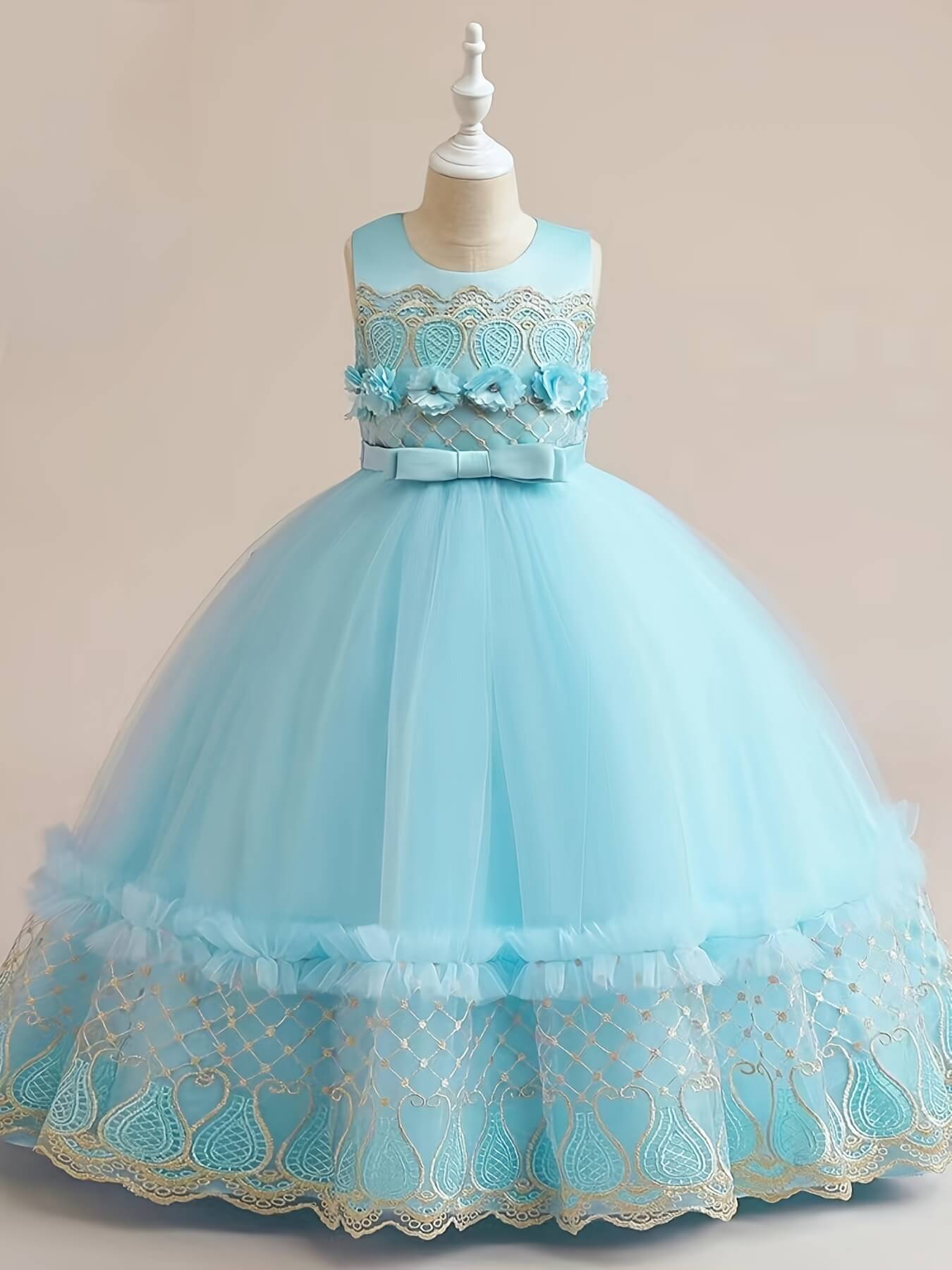 Embroidered Pompadour Cupcake Dress