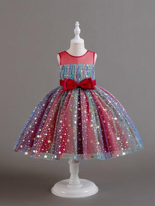 Rainbow Sequin Pageant Dress