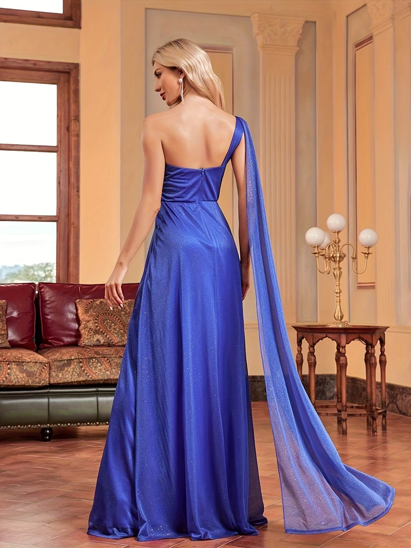 Sparkling One Shoulder Pageant Dress