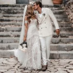 Boho Lace Mermaid Wedding Dress
