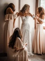 Boho Lace Mermaid Wedding Dress